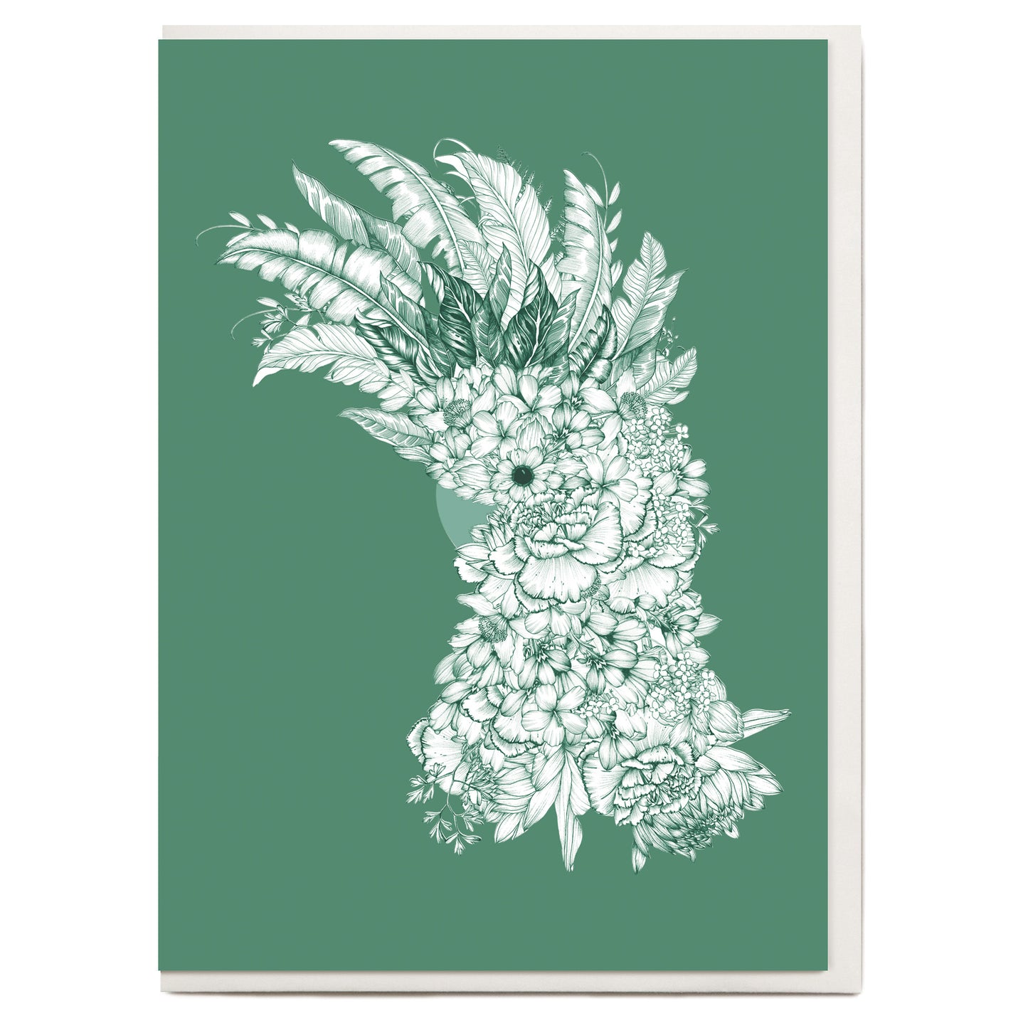 Drawn Cockatoo Greeting Card