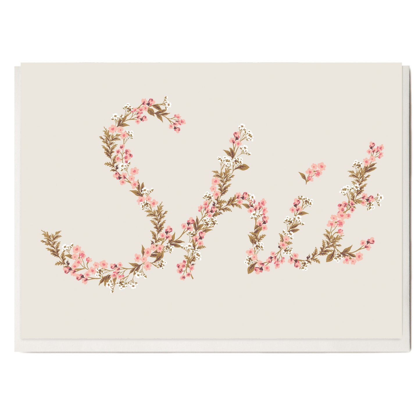 'Shit' Floral Greeting Card